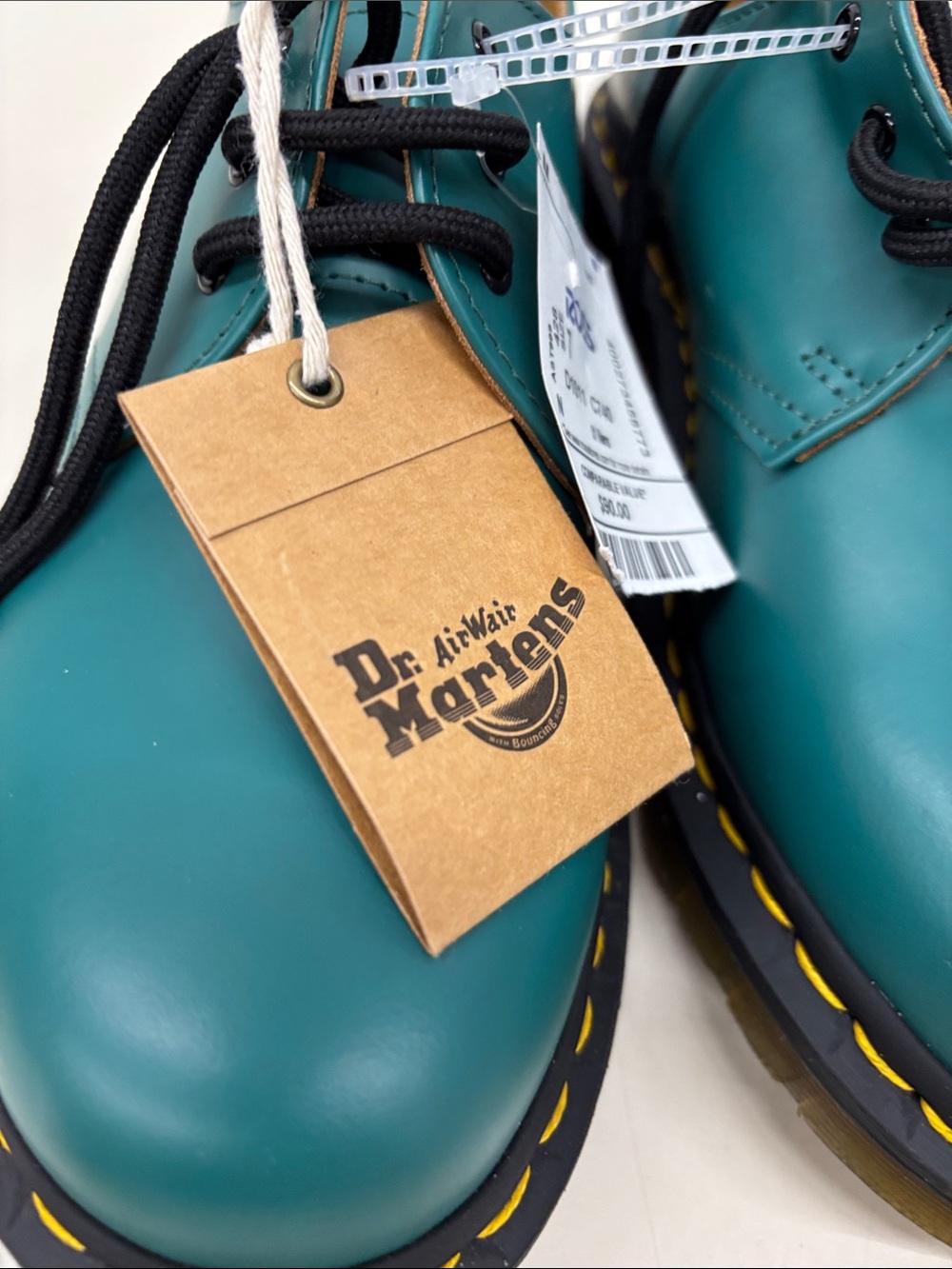Dr. Martens Teal Lace-Up Oxford Shoes Brand New With Tags NWT Size 7 - Picture 6 of 8